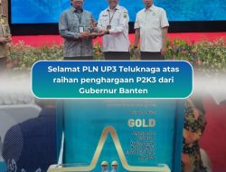 PLN Up3 Teluknaga Raih Penghargaan P2K3 Dari Gubernur Banten